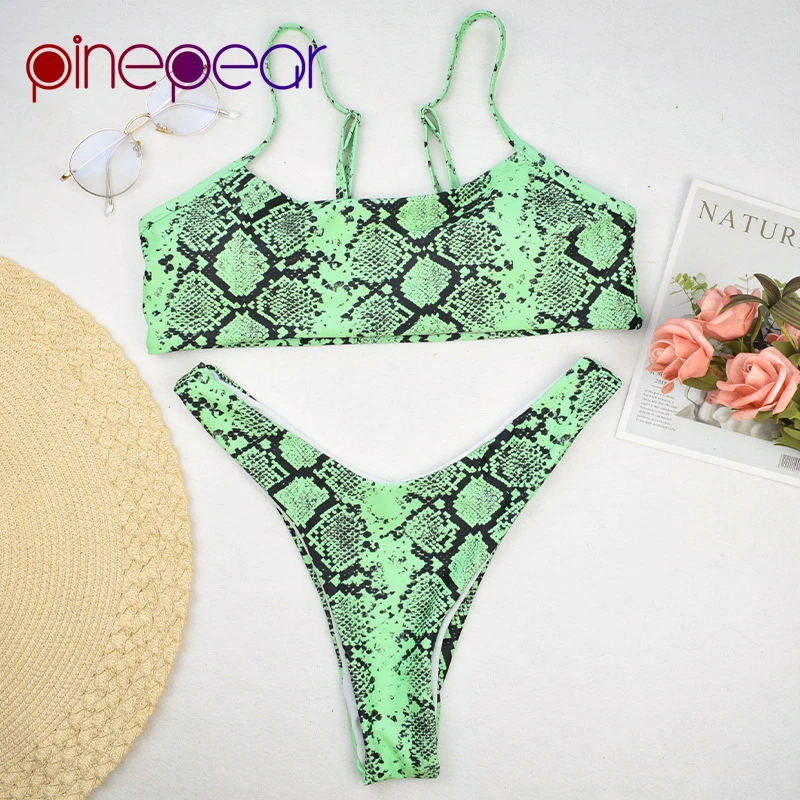 Женский купальник бикини PinePear летний спортивный костюм с бюстгальтером со