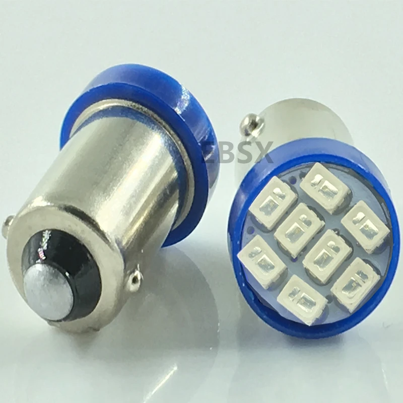 EBSX 100 шт. Автомобильные светодиодные лампы BA9S 1206 8SMD 3020 LED T4W 8 Smd клиновидная
