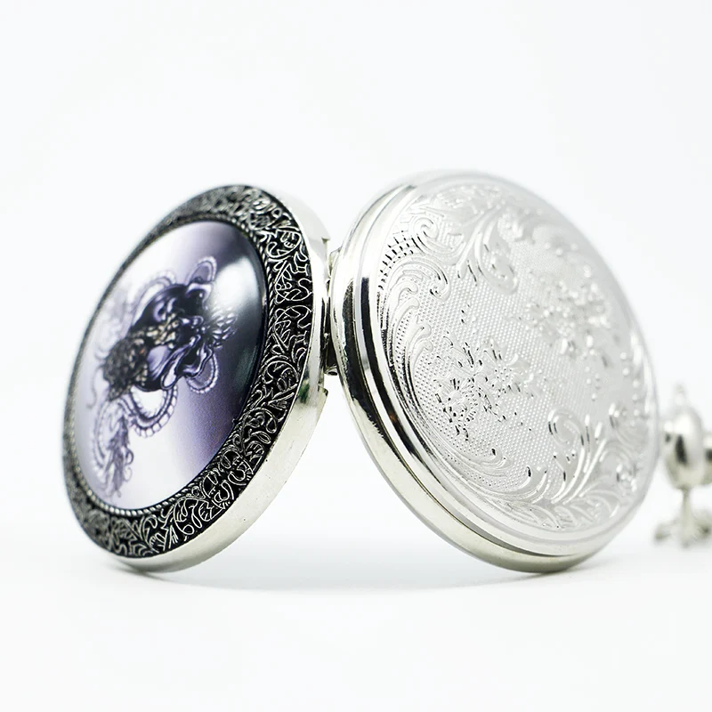 Модные карманные часы с цепочкой в виде драконов тигра черепа для подарка на