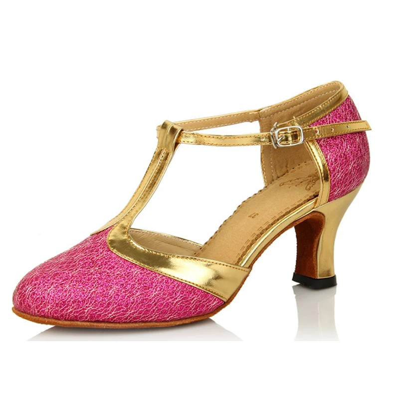 Ladies/Girl's Latin/Ballroom/Salsa Dance Shoes For Women Sandals Satin PU Buckle 6 CM Low Heel (more colors ) Hot Sale | Спорт и