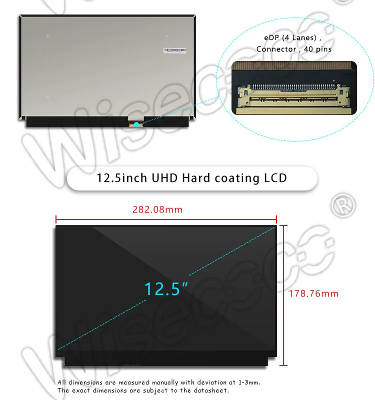 LQ125D1JW34 12,5 дюймов 4K HDMI ультра высокое разрешение lcd 3840x2160(пиксель)+ плата драйвера 2HDMI для ноутбука Win7/8