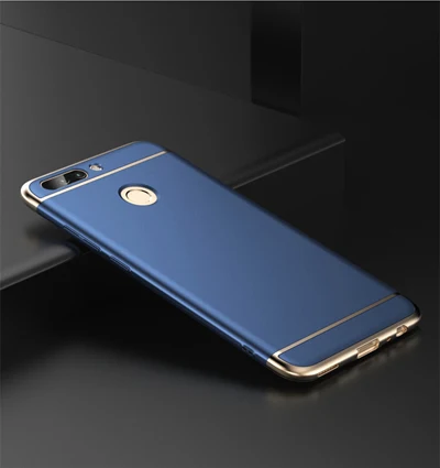 Blue 3в1 Для huawei Honor 9 Lite, полный Чехол, жесткий матовый корпус, чехол для Honor 9 Lite, 5,65 дюйма, жесткий защитный бампер, Твердый Чехол - Цвет: Blue