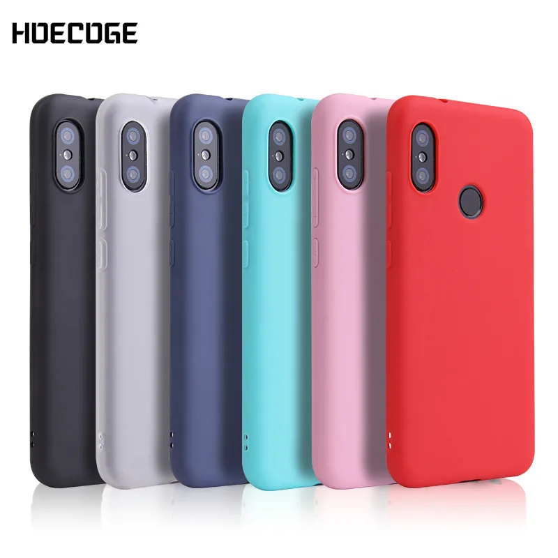HOECOGE одноцветные Чехлы для мобильных телефонов Xiaomi Redmi 6 Pro TPU Защитный чехол 6A Coque