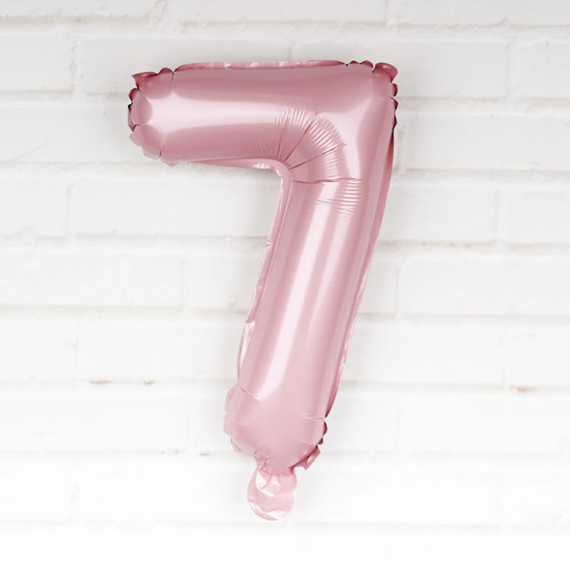 16inch America pink7 1 шт. 16 дюймов розовое золото номер 0-9 фольги Воздушные шары Цвет розового леденца синий цифровой Air Baloes День рождения украшения Дети globos - Цвет: 16inch America pink7