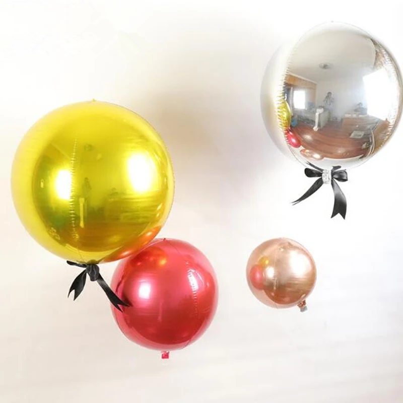 1pcs Gold Balloons 22inch 4D Round Aluminum Foil Balloon Ballon Helium Wedding Marriage Happy Birthday Party Decor Supplies | Дом и сад