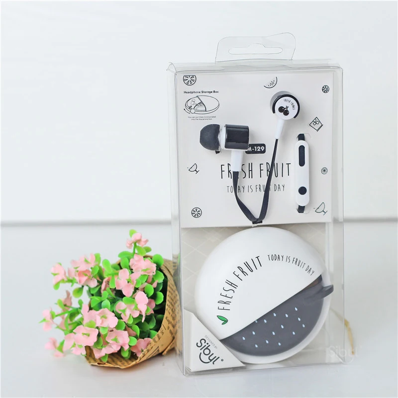Милые фруктовые конфеты яркие наушники 3 5 мм In-Ear С микрофоном для девочек ребенок