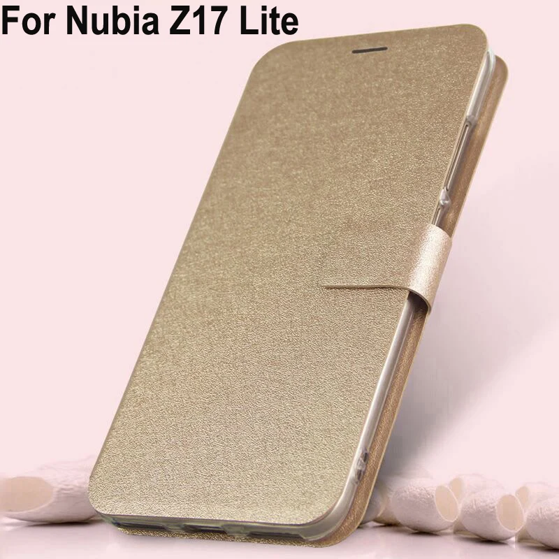 Чехол для Nubia Z17 Lite однотонный кожаный чехол бумажник с откидной крышкой Z17Lite z 17 s