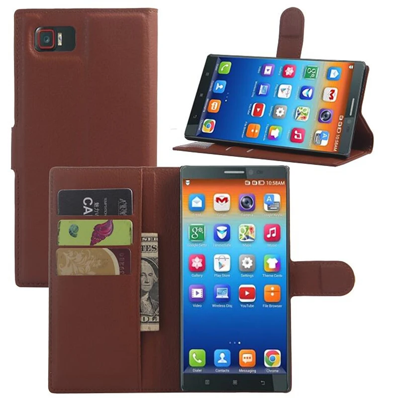 Бесплатный Shippingfor Lenovo K920 MINI случая высокого качества личи текстуры флип кожаный