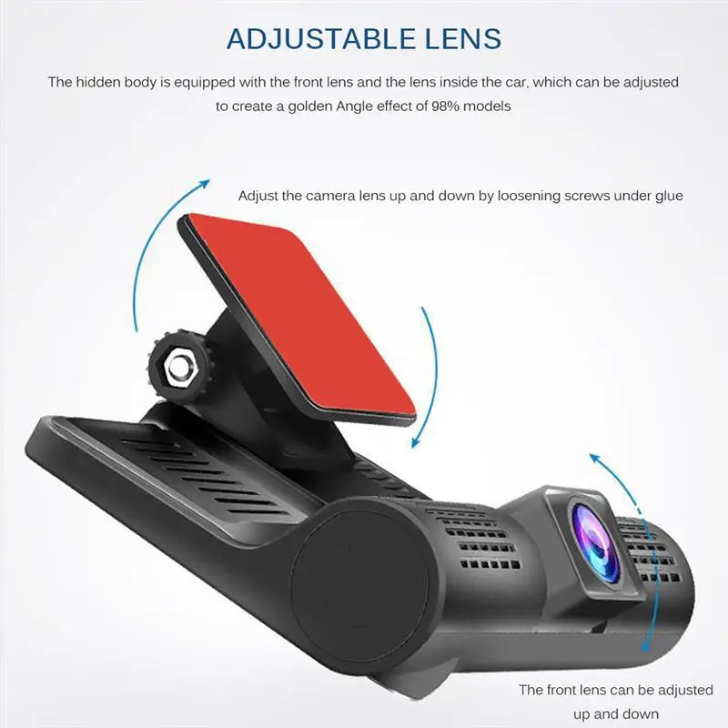 

AOZBZ 3 Lens HD Car DVR Dash Cam Reversing Camera Video Recorder Gravity Sensor With Voice Control 24 H Parking Monitor