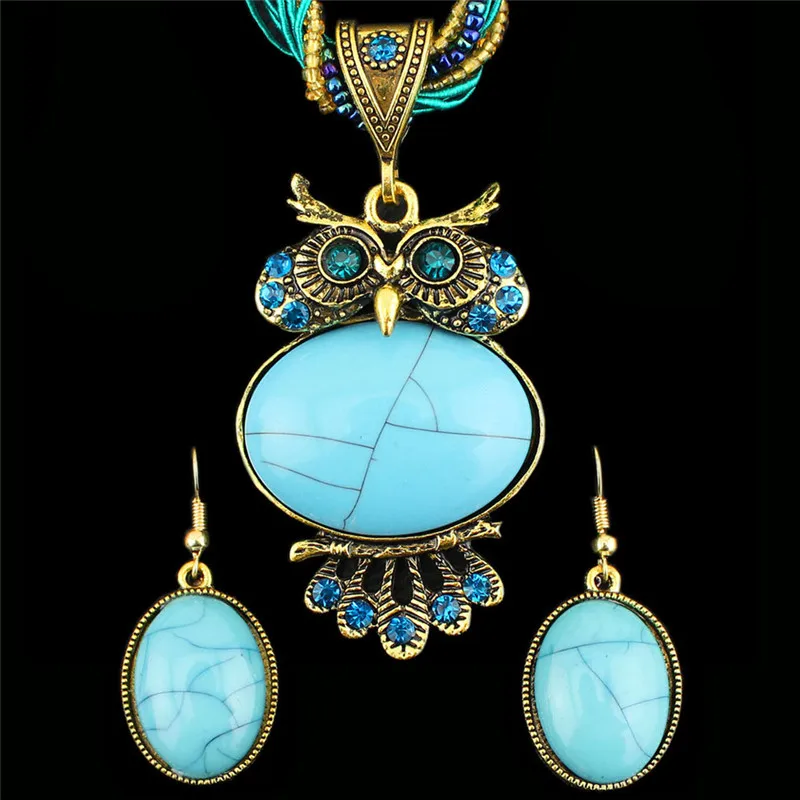 Кулон &quotСова Цепочки и ожерелья Серьги Ювелирные наборы для Для женщин Античная