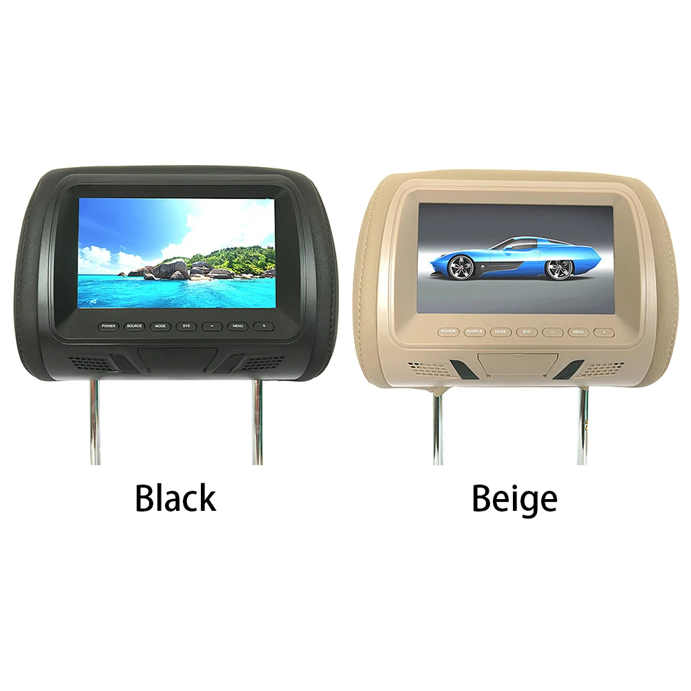 7-дюймовый автомобильный видеоплеер подголовник монитор поддержка встроенный