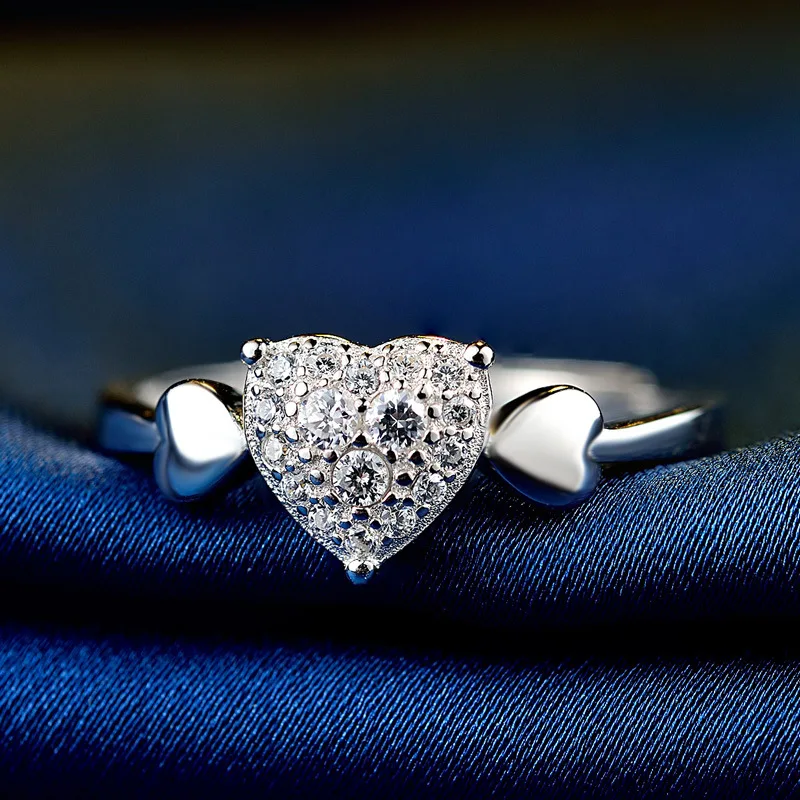 Кольцо из серебра 925 пробы с фианитом ААА серебряное кольцо очаровательное