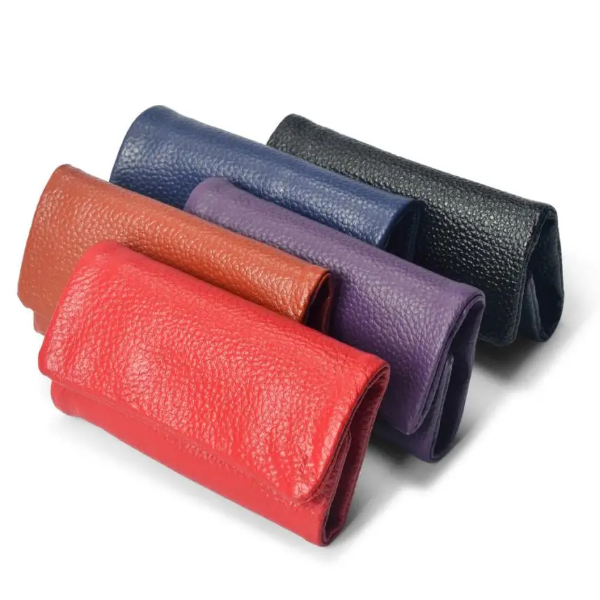 

2020 Hot Selling Men PU Leather Wallet Car Key Chain Holder With 6 Ring Pouch Case Key Holder For Women Men carteira masculina