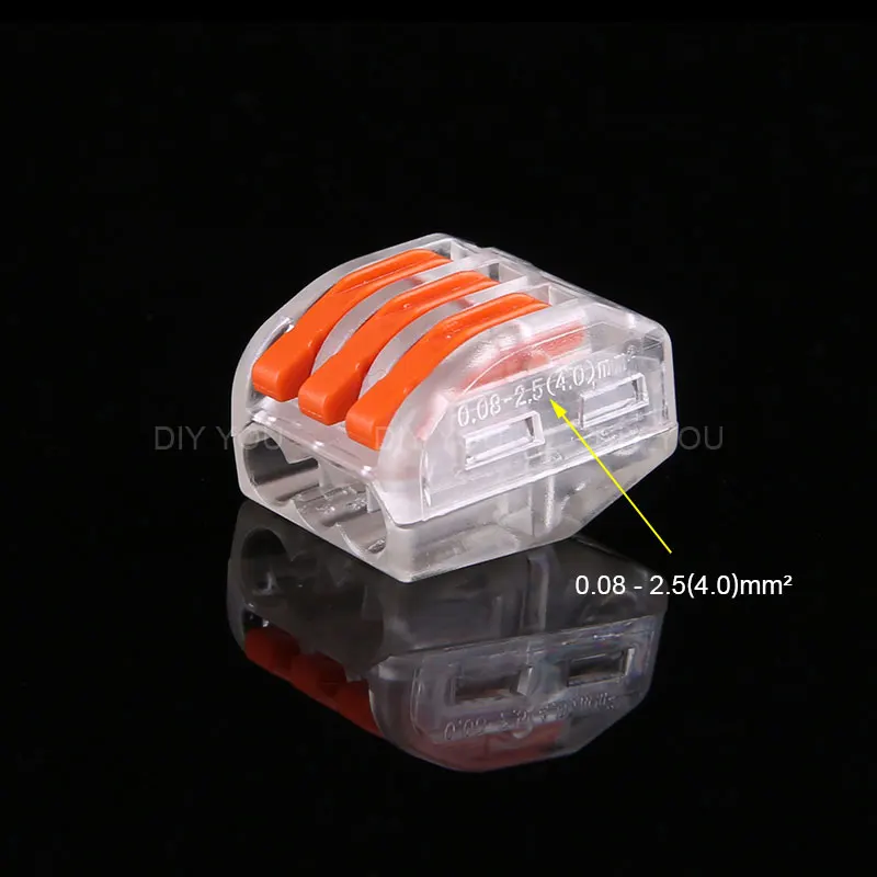 30/50/100 шт PCT-213T Укрась свою 222-413 3Pin Мини Быстрый провод разъема Универсальный проводка кабеля Разъем пуш-ап-в клеммный блок