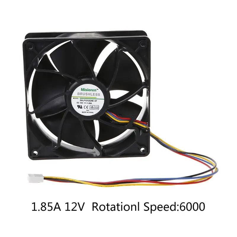 Охлаждающий вентилятор 12038 12V 1.5A 1.85A 5A 3.0A 4.8A двойной шариковый подшипник бесщеточный 4Pin инвертор сервер S7 S9 D3 L3 E9 T9 FFB1224EHE-F00