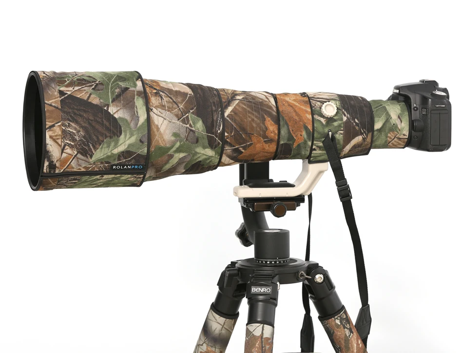 ROLANPRO нейлоновое водонепроницаемое камуфляжное пальто для камеры Canon EF 600 мм F/4 L IS
