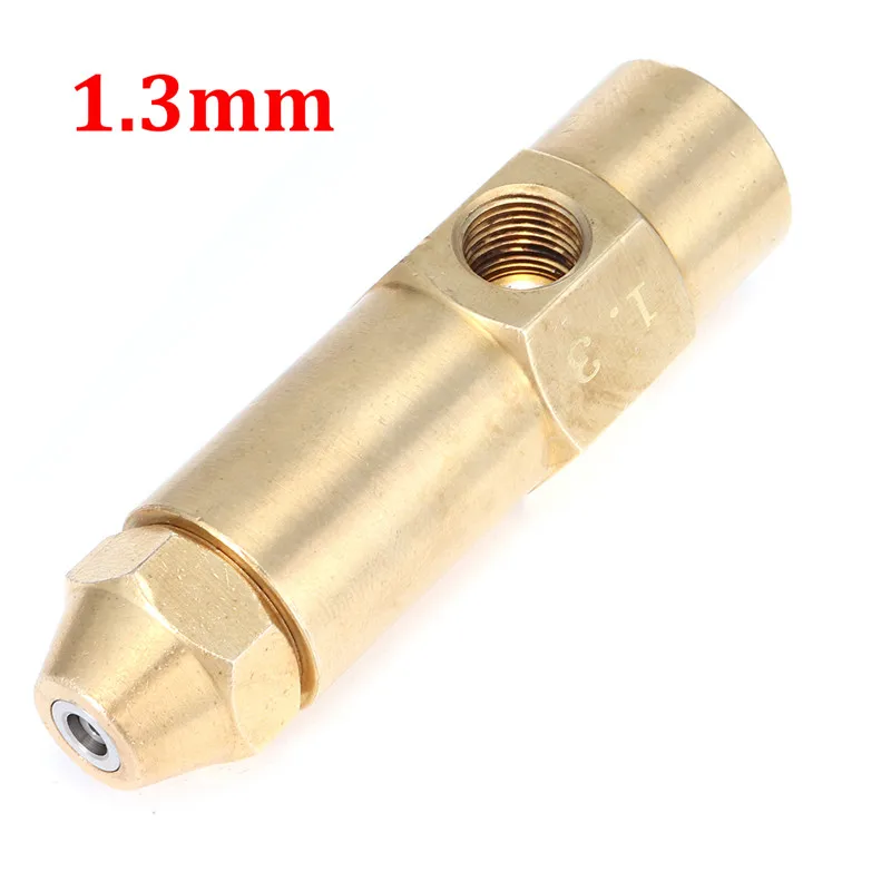 1.3mm 1 предмет; Новинка; Умереть Sel тяжелый для перекачивания отработанного масла имеют спиртовую основу топлива горелки сопло брызга 1/1. 3/1. 5/2/2,5 мм разных размеров Инструмент Запчасти латунь металл - Цвет: 1.3mm