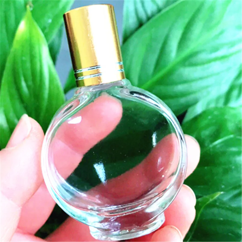 15ml Round Clear Line Cover New Round Glass Roll On Perfume Bottle 100pcs/lot