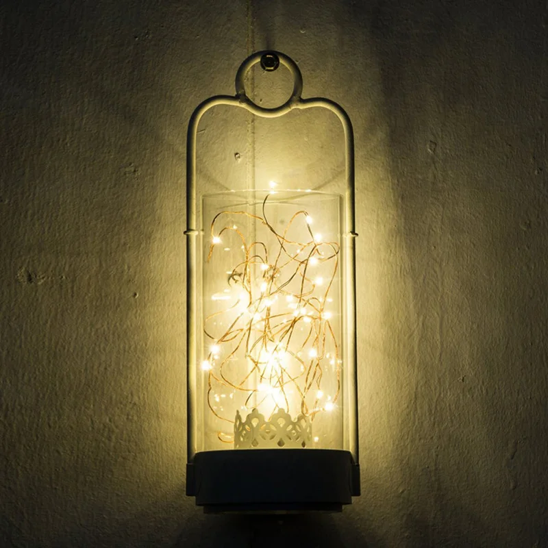 Светодиодная медная гирлянда звездная батарейка для стеклянных бутылок 100 шт.