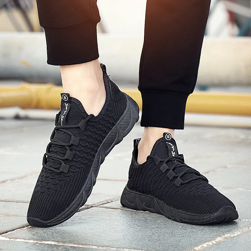 Новинка мужская повседневная обувь из сетчатого материала на шнуровке удобные