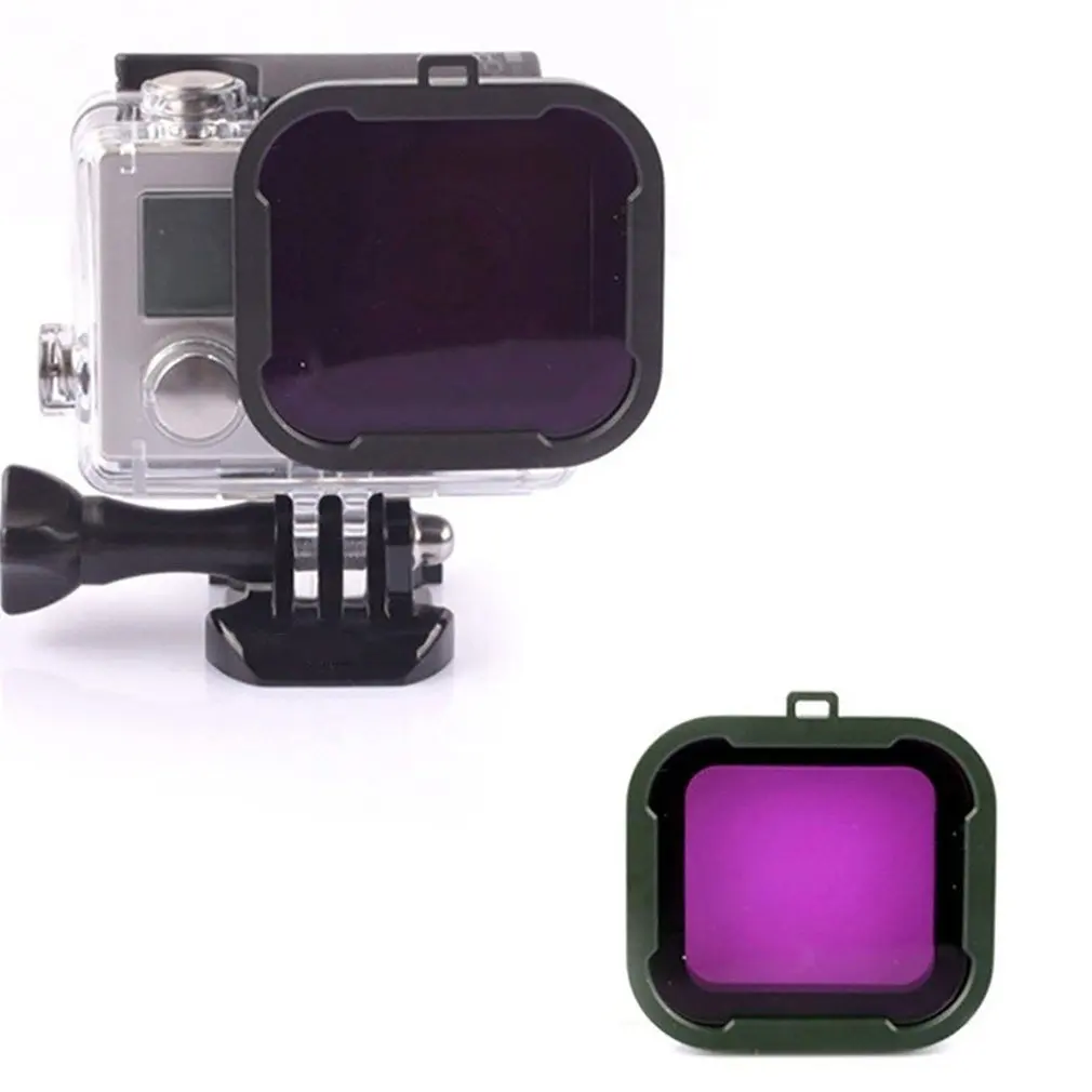 Фильтр объектива Фильтры для дайвинга GoPro Acessórios Камера Корпус Подводные объектив преобразователь для Gopro HERO 3+ 4 Go pro 4/3