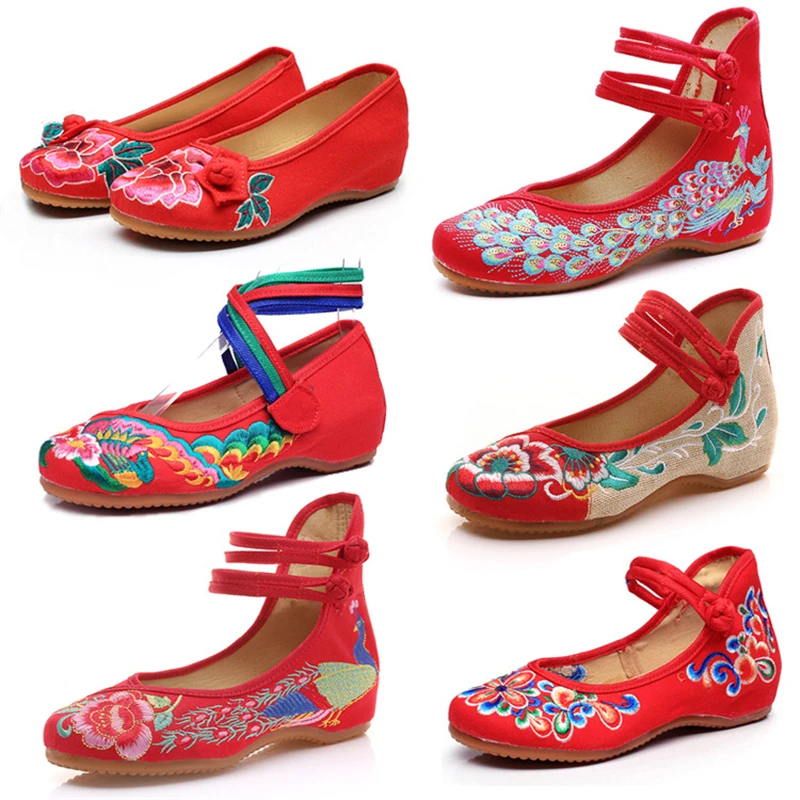 Обувь на плоской подошве модная женская вышитая обувь Женские босоножки Zapatos De