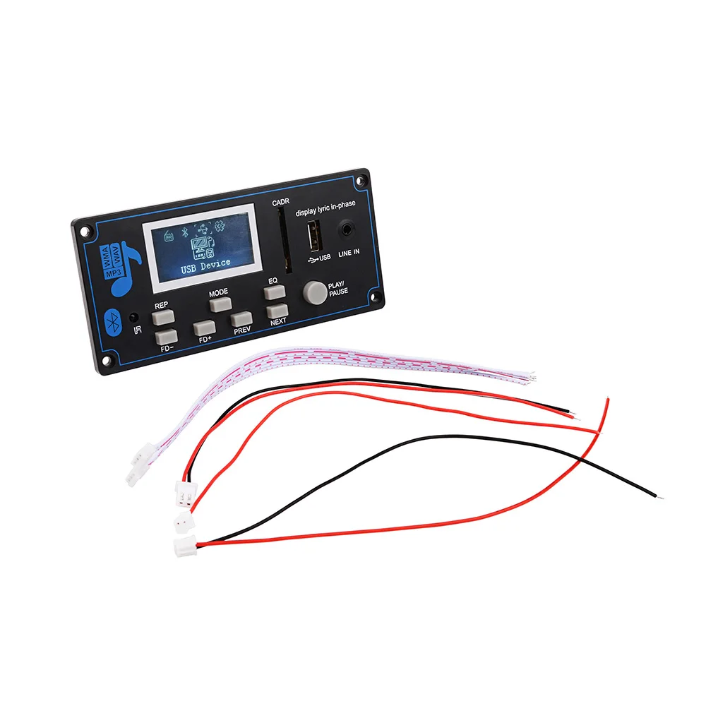 Bluetooth MP3 декодер AIYIMA плата WMA USB SD FM AUX Автомобильный модуль синхронизация слов DIY