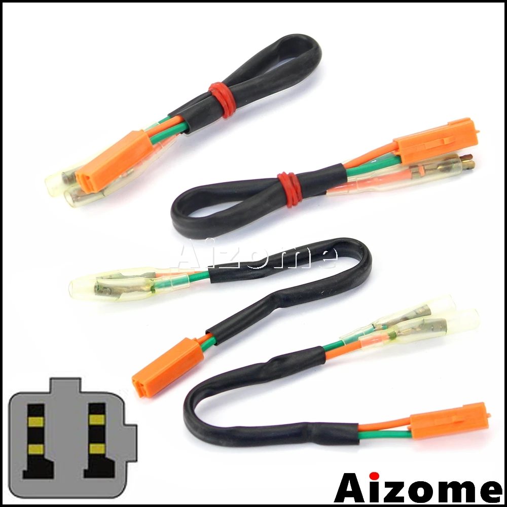 

Motorcycle LED Turn Indicator Leads Turn Signals Light Adapters Plugs For Kawasaki KL650E KLR650 KLE650 KLZ1000 Versys ER-6N