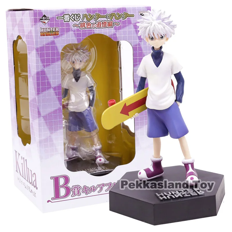 Killua A box HunterXHunter Figrue Gon Freecss Killua Zoldyck Kurapika Hisoka фигурка ПВХ аниме коллекционная игрушка для мужчин подарок Детская модель - Цвет: Killua A box
