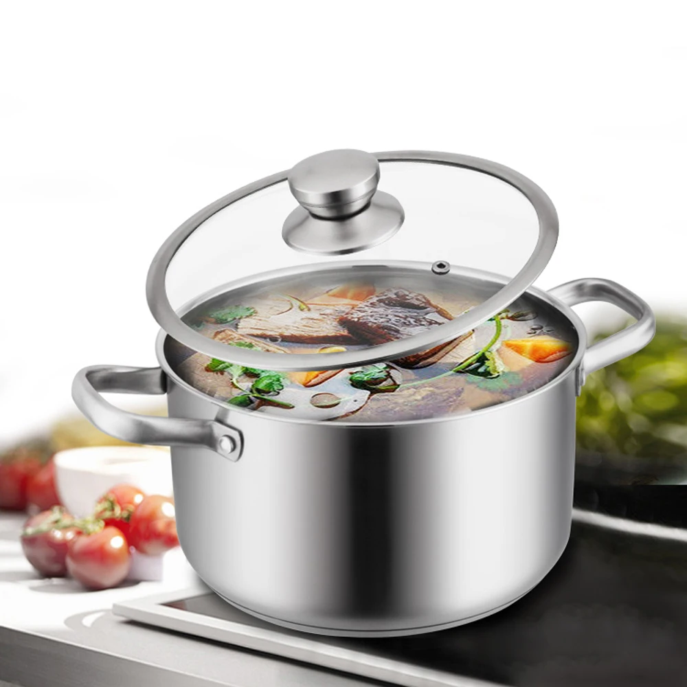 Кастрюли для мясного бульона из нержавеющей стали посуда супа толстая 304 супница