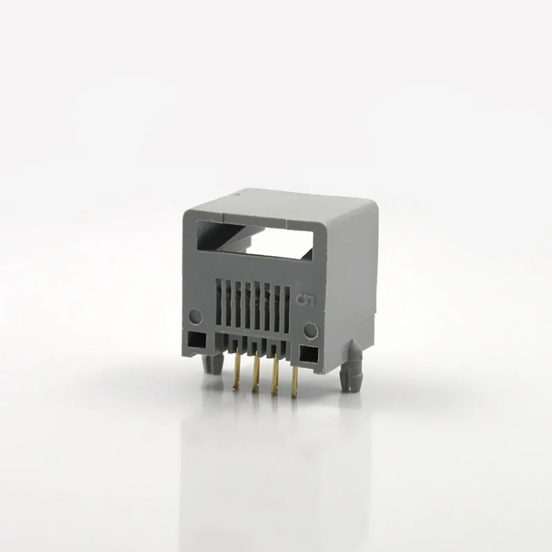 100 шт. 8P8C Однопортовый Разъем RJ45 сетевой разъем 90 градусов горизонтальный высокое