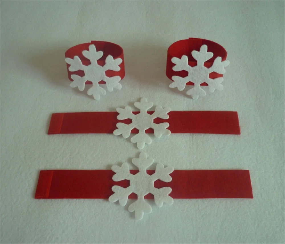 4 шт. синяя или красная лента-Веревка Держатель салфеток Рождество для домашнего