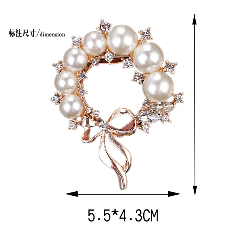 Vintage Pearl Rhinestone Crystal Bow Flower Brooch Floral Bowknot Pins and Brooches Wedding Bridal Dress Jewelry Bijouterie Gift | Украшения