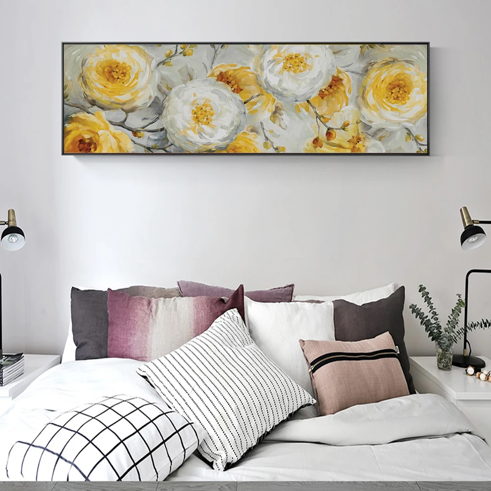 Абстрактные цветы Картина маслом Печать на холсте настенные плакаты и принты