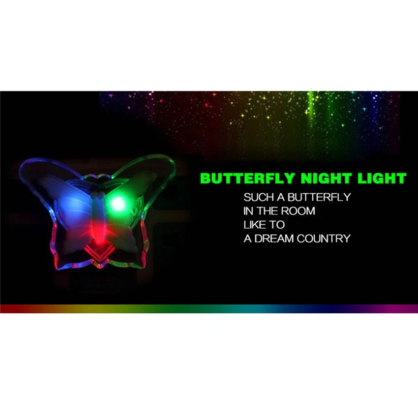 Прекрасный бабочка светодиодный ночник изменение цвета свет лампы красивый дом