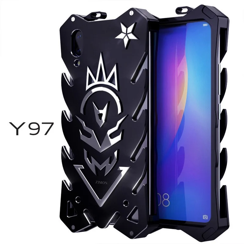 

Zimon Shockproof Outdoor Heavy Metal Back Cover For Vivo Y51S Y85 Z1 V9 Y83 Y70S Y50S Case Aluminium Anti-knock Case Phone Case