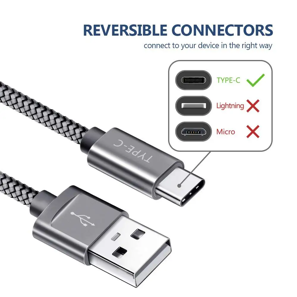 Зарядное устройство USB Type-C длиной 3 м для телефонов Samsung S10 A9S A9 Star S8 A8 A7 2018 кабель C