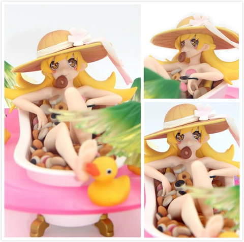 Фигурка японского аниме Oshino Shinobu, 18 см, Пончик для ванны, экшн-фигурка, Коллекционная модель, игрушки для мальчиков