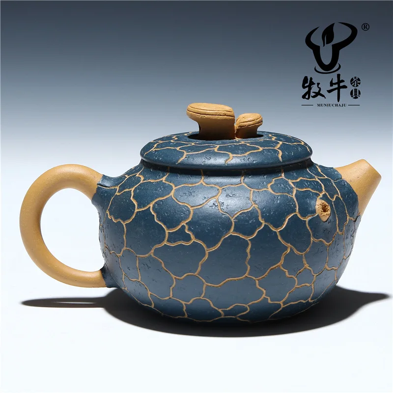 Прямая поставка с завода чайник Yixing из грязи двухцветный пружинный 200 мл новый