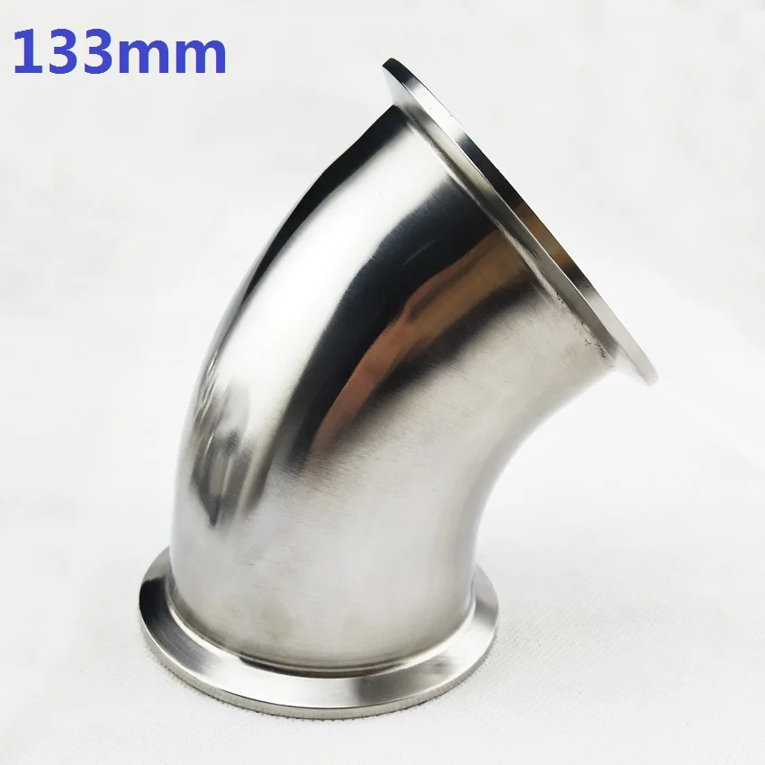 OD133mm Tri clamp145mm нержавеющая сталь 304 санитарный наконечник Тройной Зажим Локоть 45