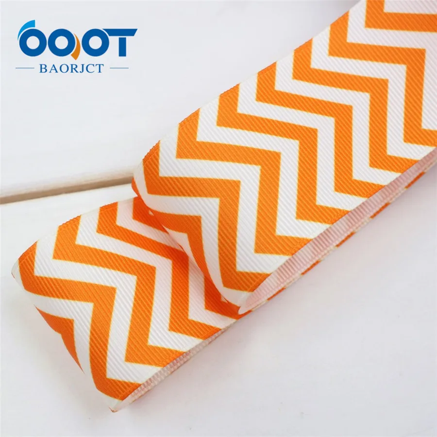 668 OOOT BAORJCT 14 цветов микс, 1-1/2 ''38 мм шеврон принт напечатанный корсажная гофрированная лента бант для волос diy вечерние украшения, MDBW40 - Цвет: 668