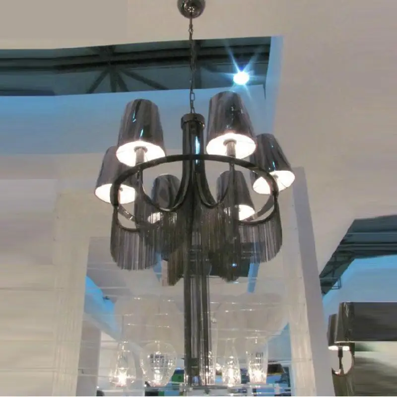 Итальянский алюминий люстра цепочка постмодерн отель проект люстры дуплекс пол