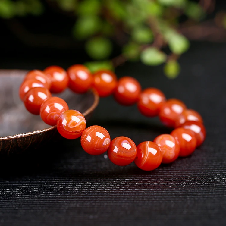 Натуральный кристалл камень оранжевый браслет из бисера для женщин и мужчин