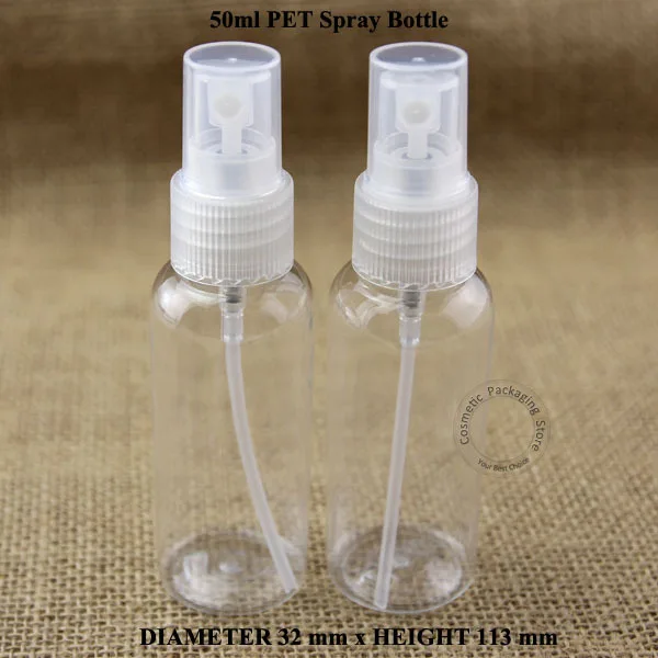 Оптом 100 шт./лот 50 мл ПЭТ парфюмерный распылитель бутылка для жидкости
