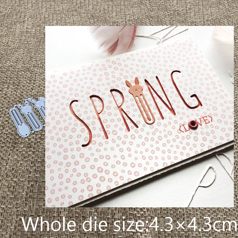 Новый дизайн ремесло резки металла высечки штампа 3 шт милый кролик закладки