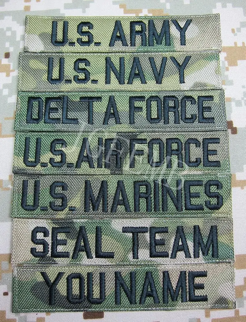

Nylon Multicam Custom Name tapes Chest Tapes Services Tapes morale tactical military Embroidery patch Badges