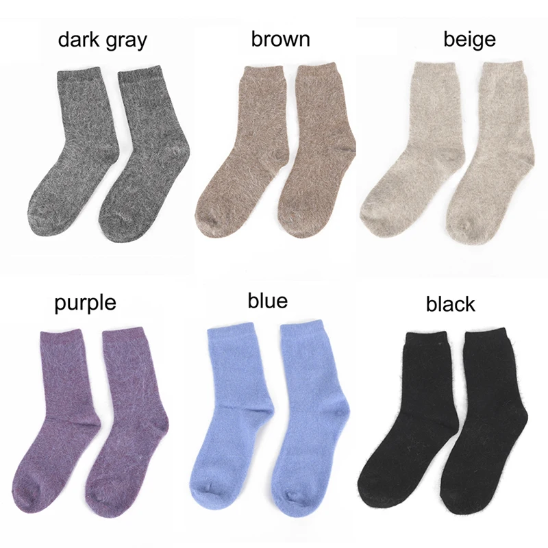 1 пара удобных зимних женских носков утепленные теплые шерстяные рождественские
