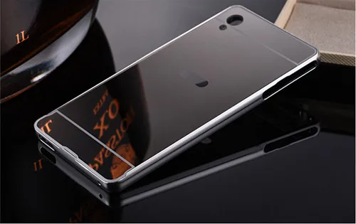 Для Sony Xperia Z3 D6603 D6643 D6653 D6616 D6633 L55T алюминиевая металлическая рамка + зеркальные