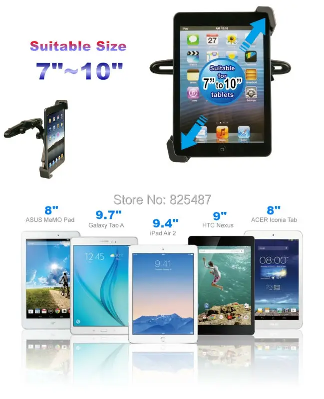 LEMATEC Универсальный автомобильный держатель на подголовник с поворотом 360