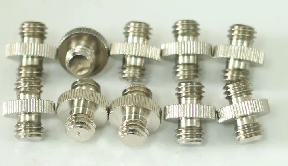 10 шт 3/8 &quot 16 до 3/8&quot двойной мужской резьбовой винт адаптер для камеры